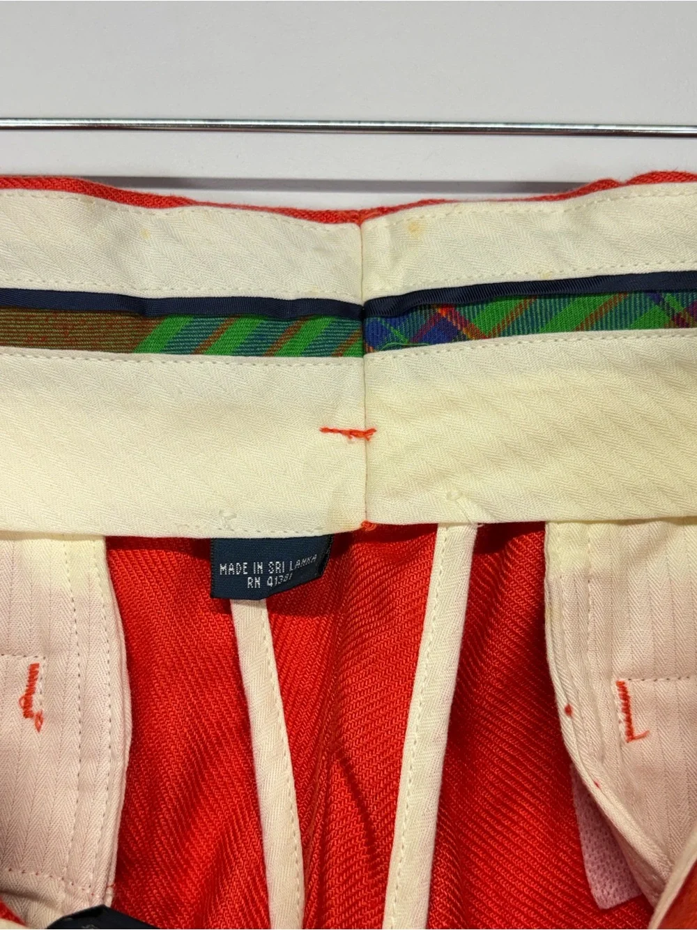 ✨Polo by Ralph Lauren Men’s 100% Linen Pants Vibrant Orange Chinos Size 31x30